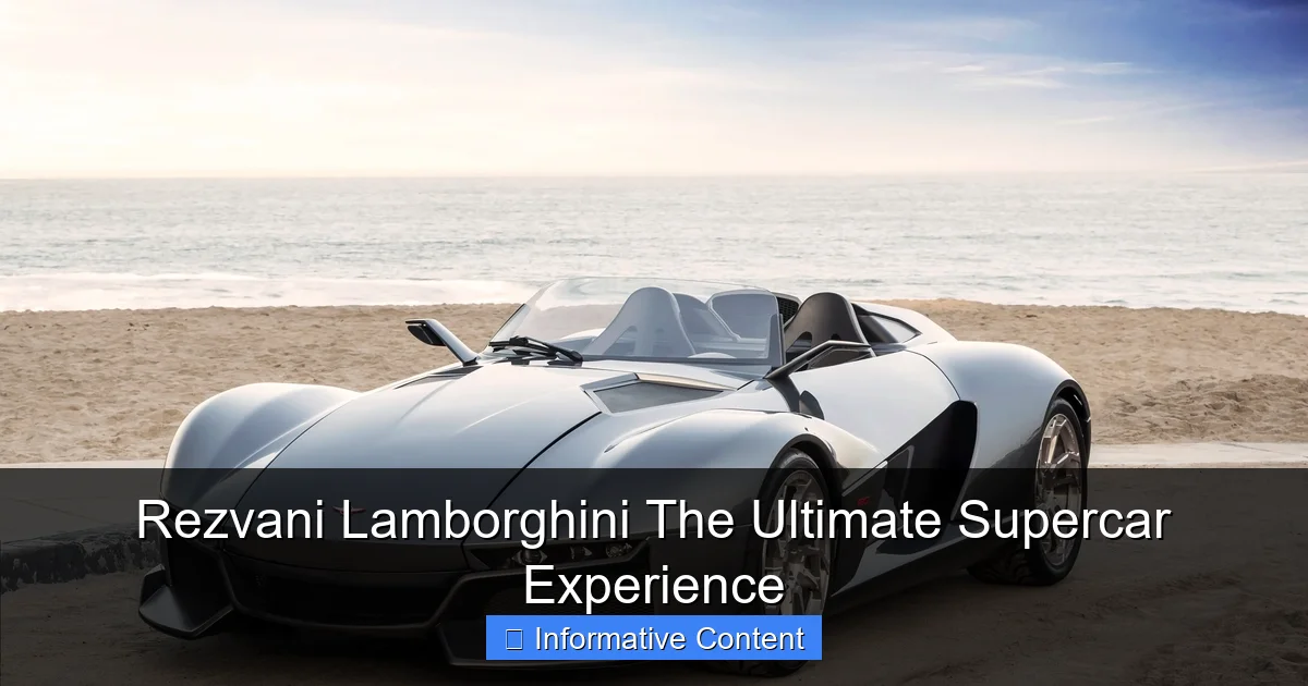 Rezvani Lamborghini The Ultimate Supercar Experience