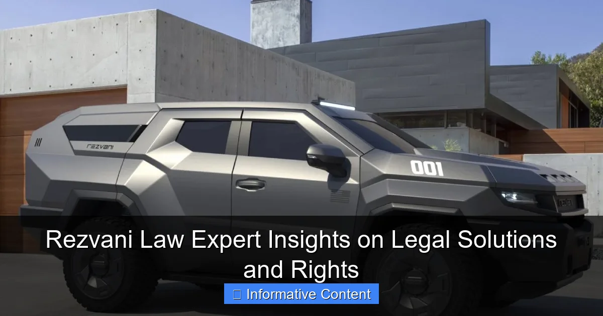 Rezvani Law Expert Insights on Legal Solutions and Rights