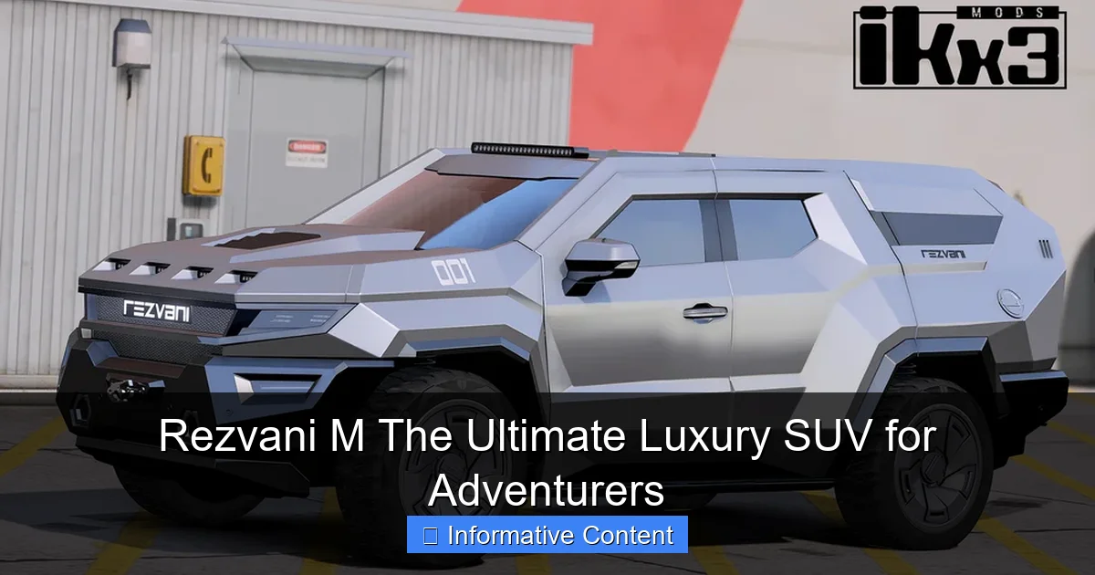 Rezvani M The Ultimate Luxury SUV for Adventurers