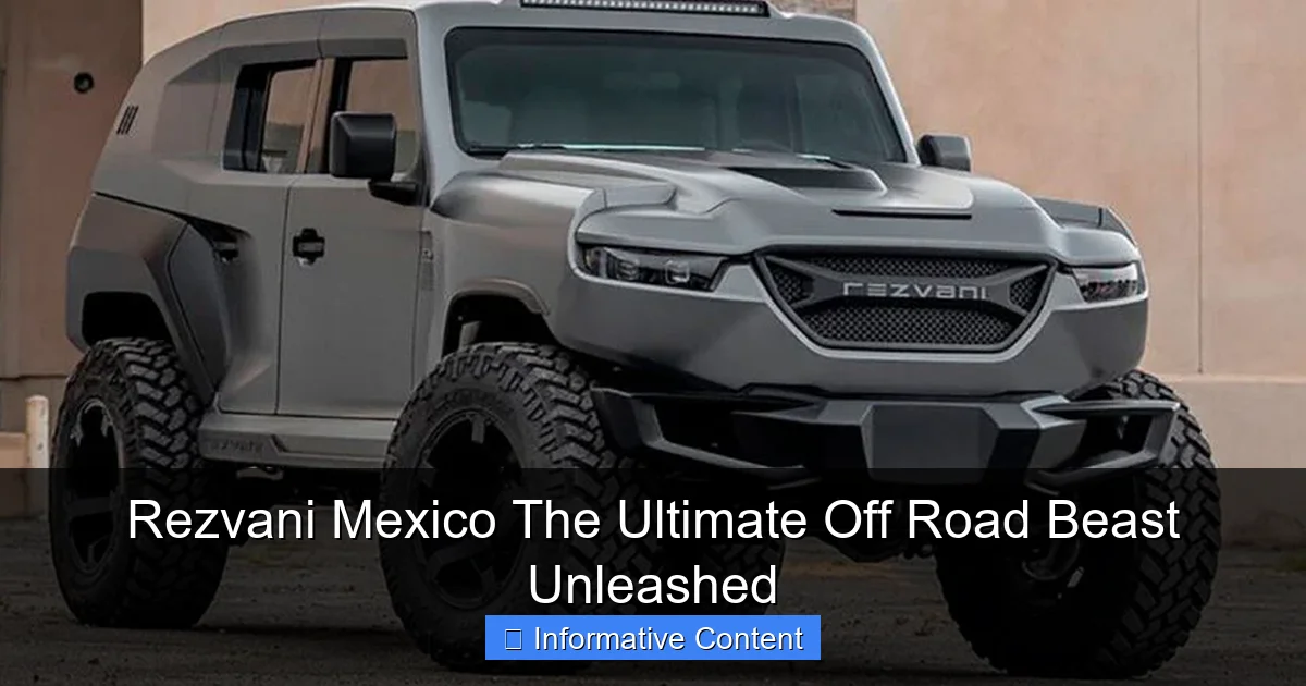 Rezvani Mexico The Ultimate Off Road Beast Unleashed