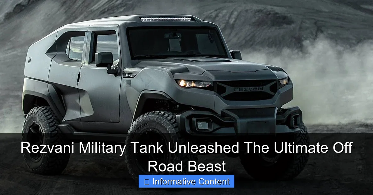 Rezvani Military Tank Unleashed The Ultimate Off Road Beast