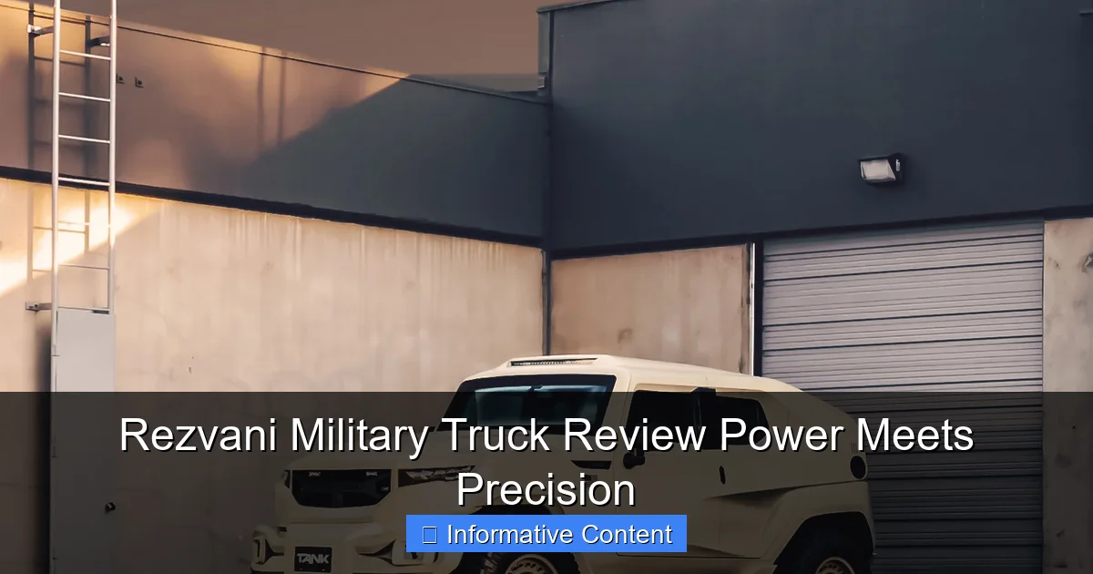Rezvani Military Truck Review Power Meets Precision