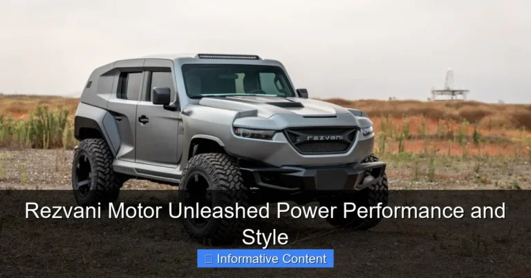 Rezvani Motor Unleashed Power Performance and Style