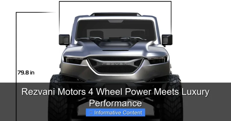 Rezvani Motors 4 Wheel Power Meets Luxury Performance