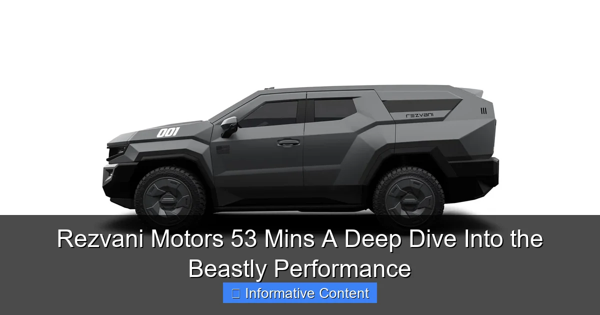 Rezvani Motors 53 Mins A Deep Dive Into the Beastly Performance