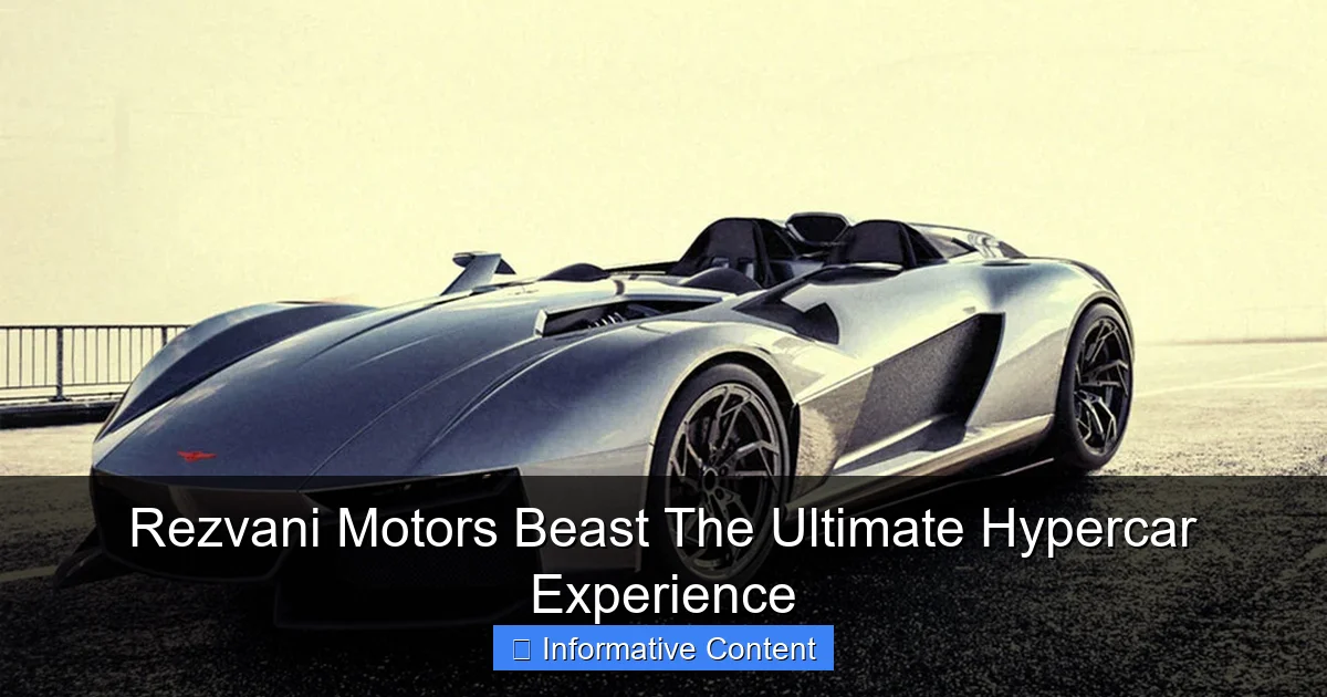 Rezvani Motors Beast The Ultimate Hypercar Experience