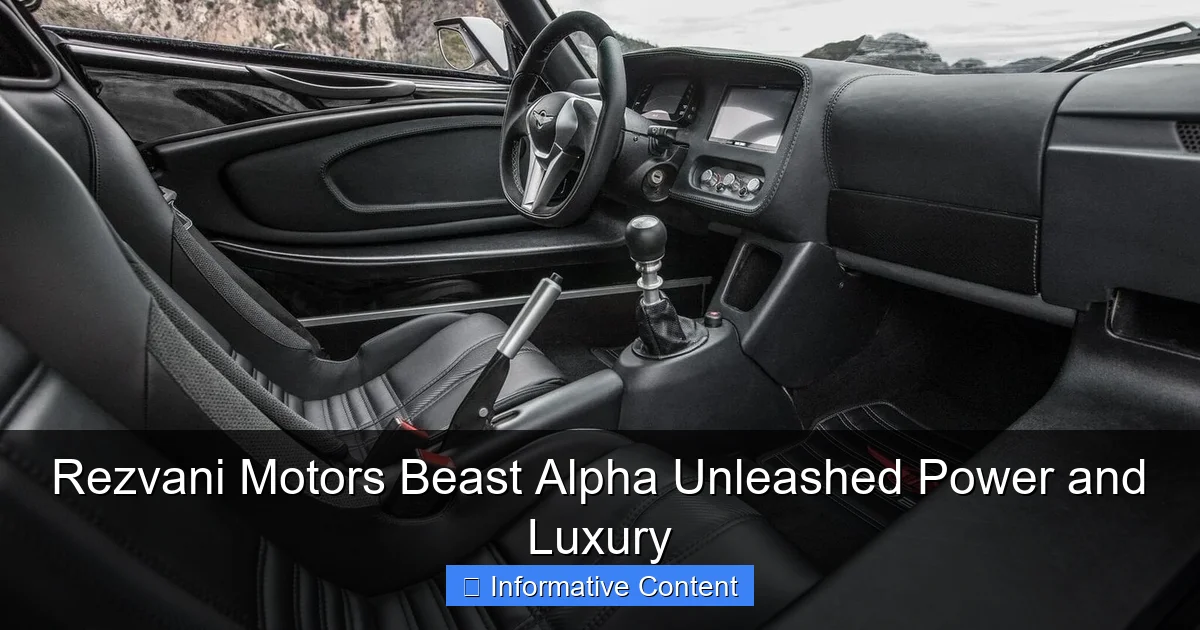 Rezvani Motors Beast Alpha Unleashed Power and Luxury