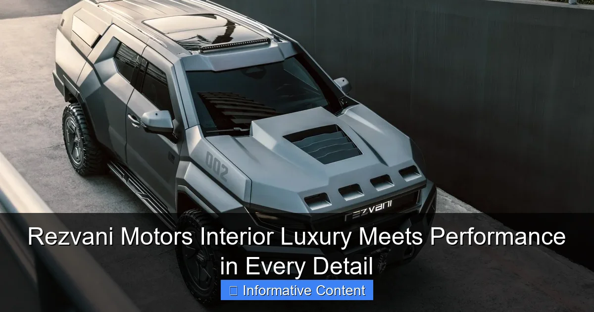 Rezvani Motors Interior Luxury Meets Performance in Every Detail