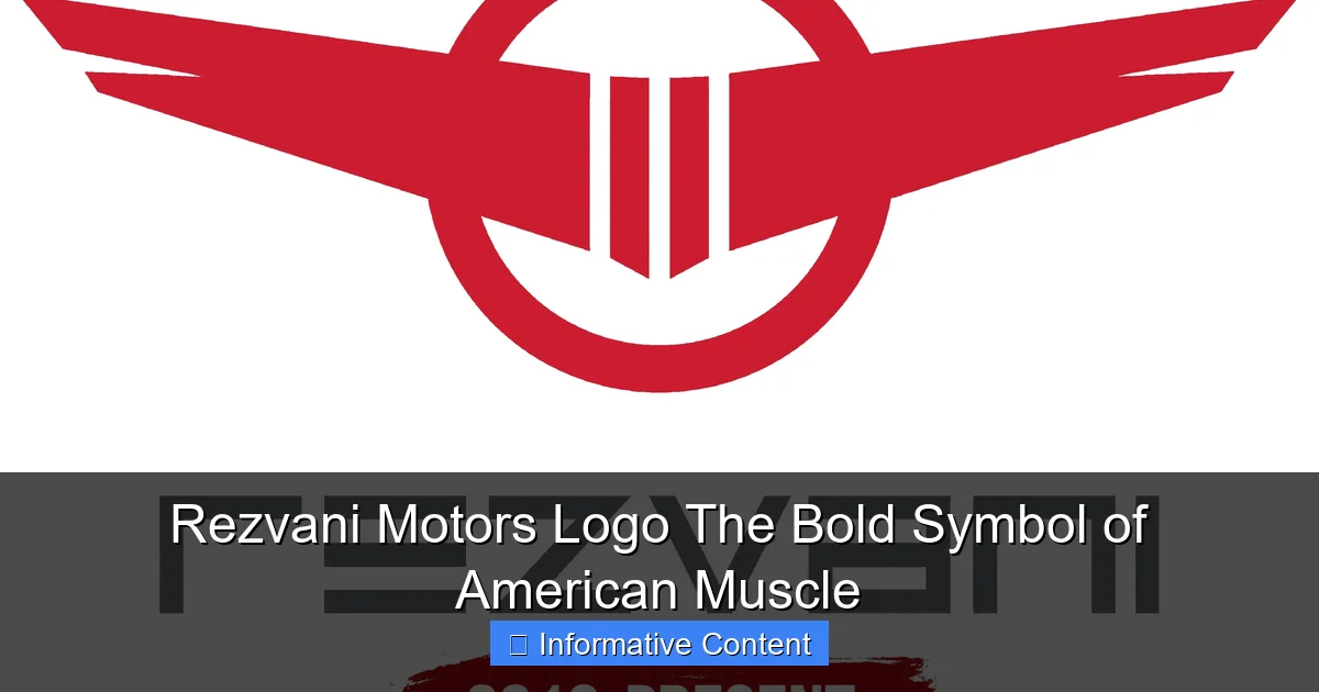 Rezvani Motors Logo The Bold Symbol of American Muscle
