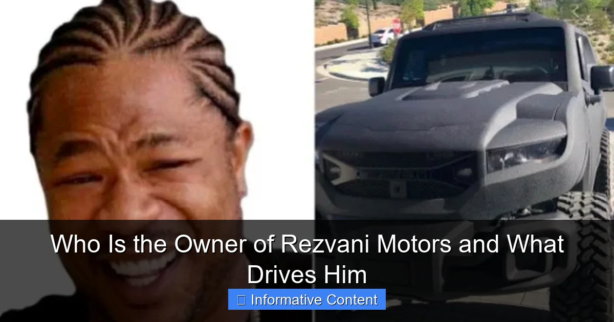 Who Is the Owner of Rezvani Motors and What Drives Him