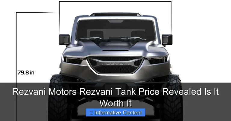 Rezvani Motors Rezvani Tank Price Revealed Is It Worth It