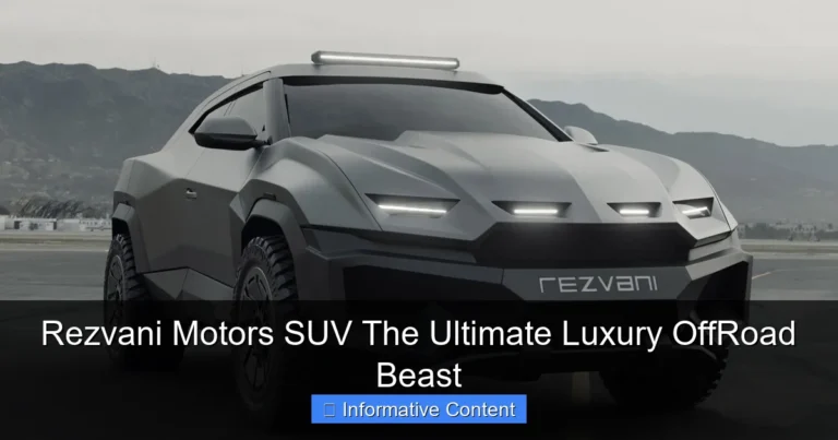 Rezvani Motors SUV The Ultimate Luxury OffRoad Beast