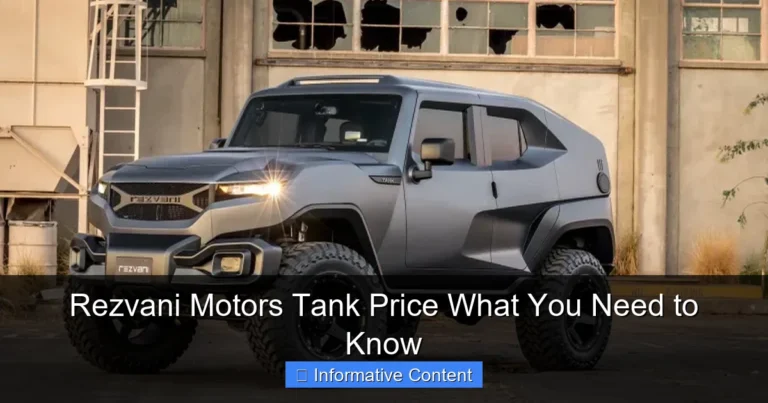 Rezvani Motors Tank Price What You Need to Know