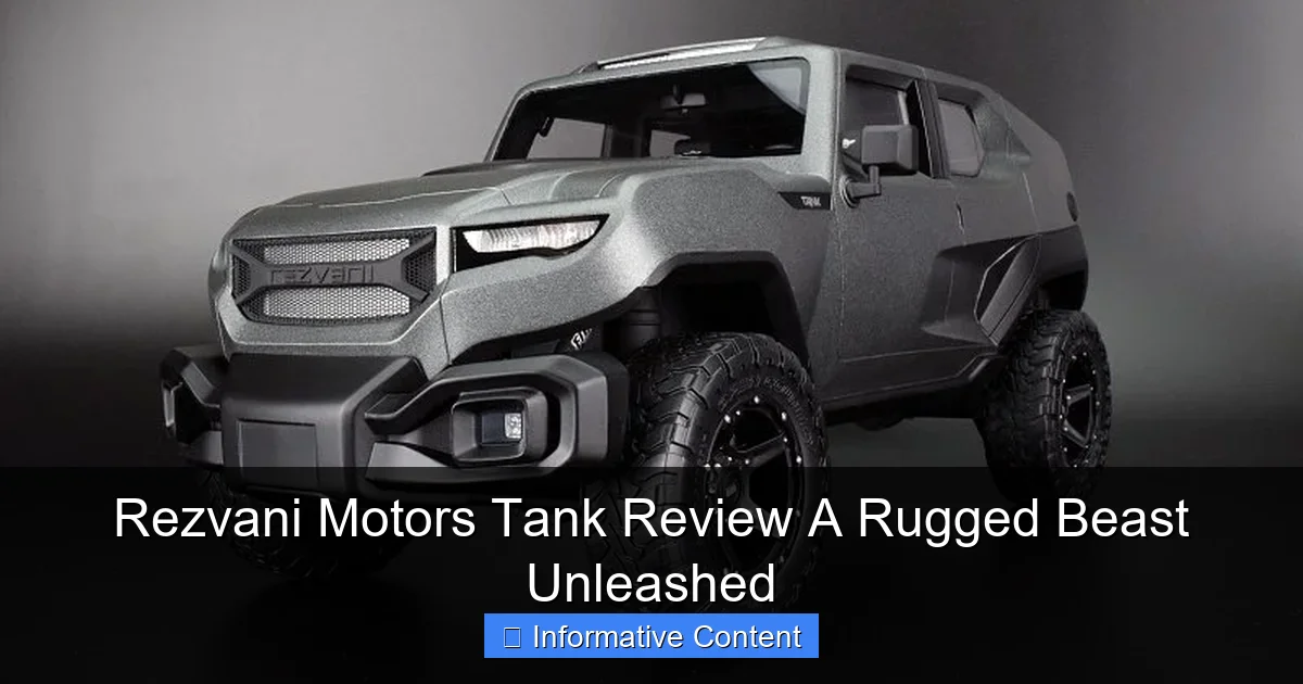 Rezvani Motors Tank Review A Rugged Beast Unleashed
