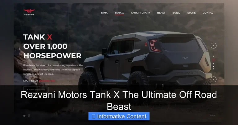 Rezvani Motors Tank X The Ultimate Off Road Beast
