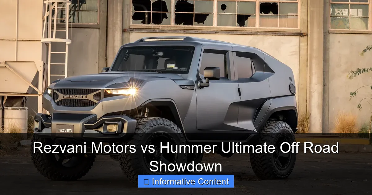 Rezvani Motors vs Hummer Ultimate Off Road Showdown
