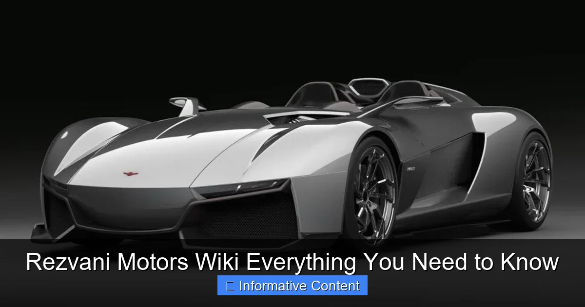 Rezvani Motors Wiki Everything You Need to Know