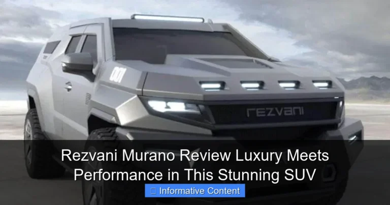 Rezvani Murano Review Luxury Meets Performance in This Stunning SUV