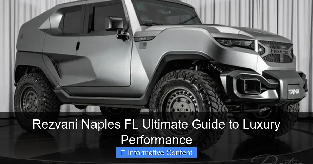 Rezvani Naples FL Ultimate Guide to Luxury Performance
