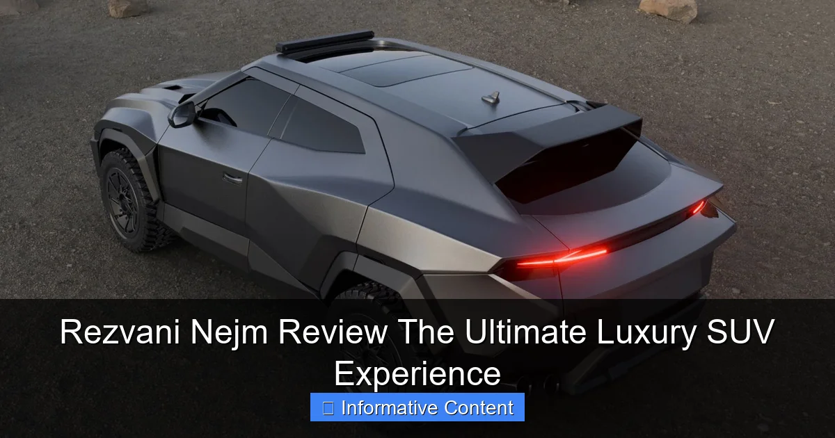 Rezvani Nejm Review The Ultimate Luxury SUV Experience