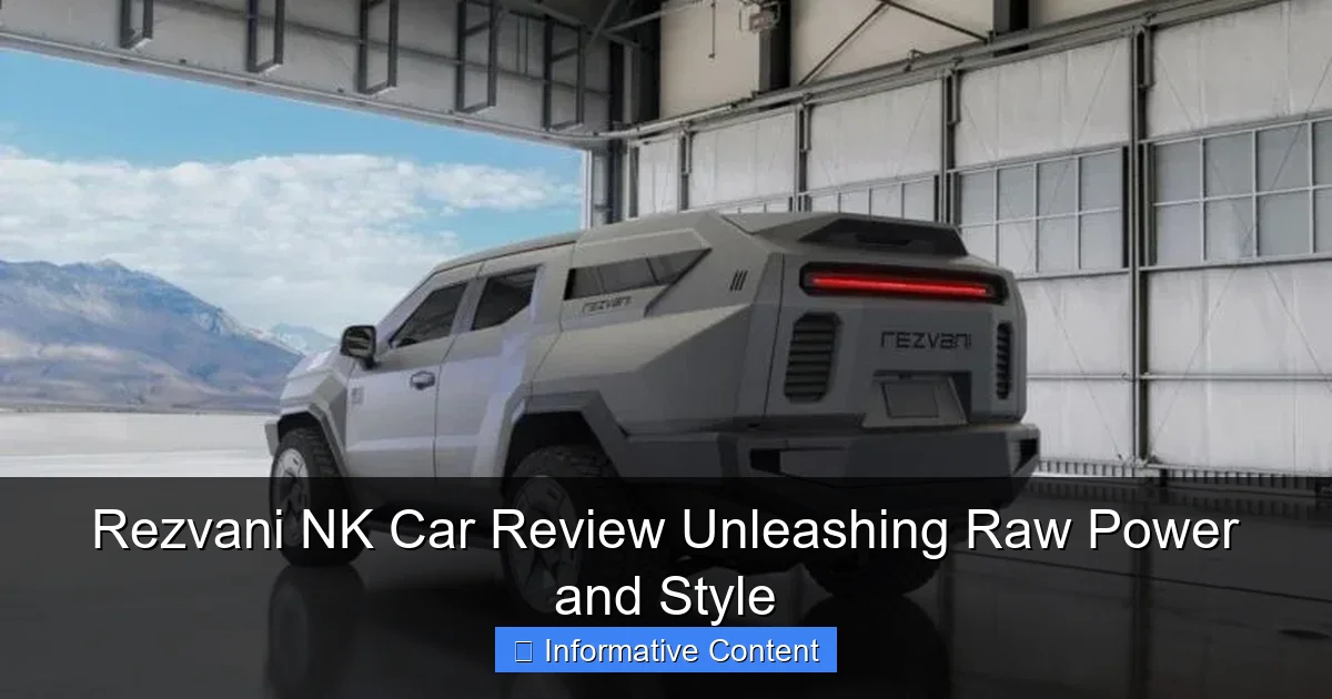 Rezvani NK Car Review Unleashing Raw Power and Style