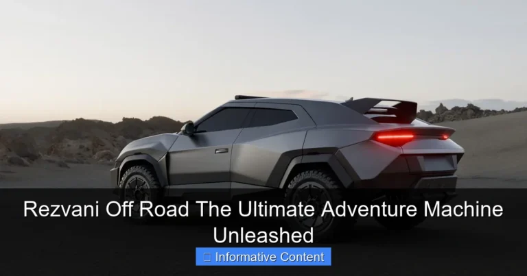 Rezvani Off Road The Ultimate Adventure Machine Unleashed