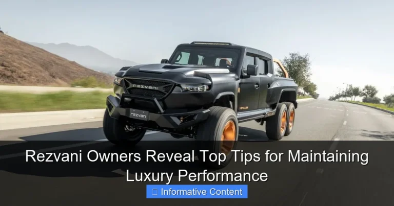 Rezvani Owners Reveal Top Tips for Maintaining Luxury Performance