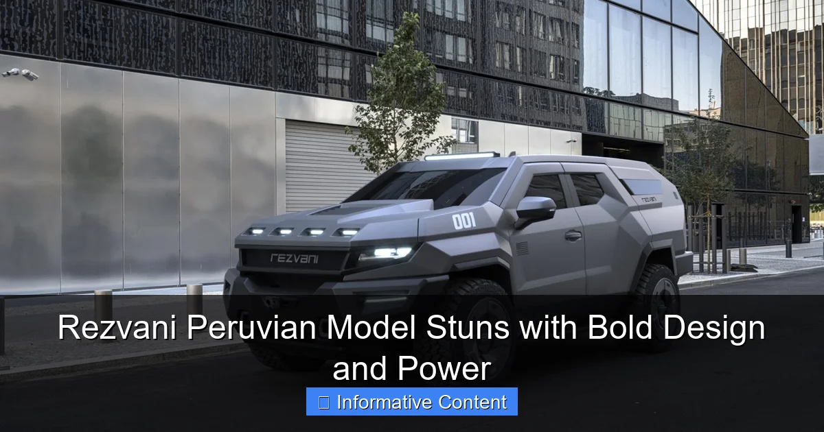 Rezvani Peruvian Model Stuns with Bold Design and Power