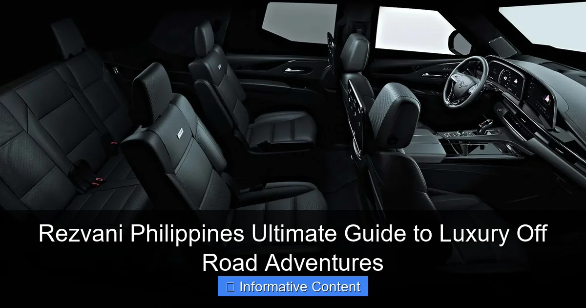 Rezvani Philippines Ultimate Guide to Luxury Off Road Adventures