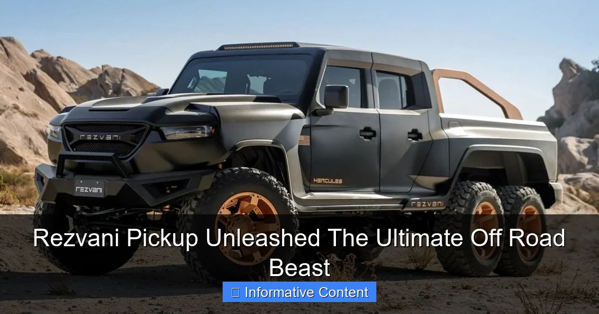 Rezvani Pickup Unleashed The Ultimate Off Road Beast
