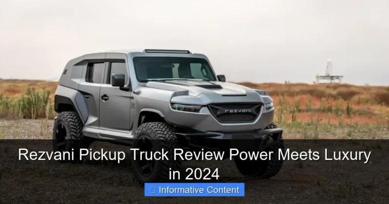 Rezvani Pickup Truck Review Power Meets Luxury in 2024