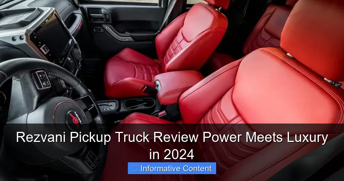 Rezvani Pickup Truck Review Power Meets Luxury in 2024