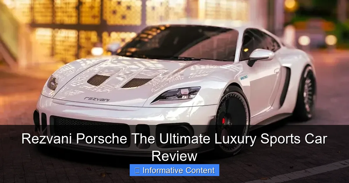 Rezvani Porsche The Ultimate Luxury Sports Car Review