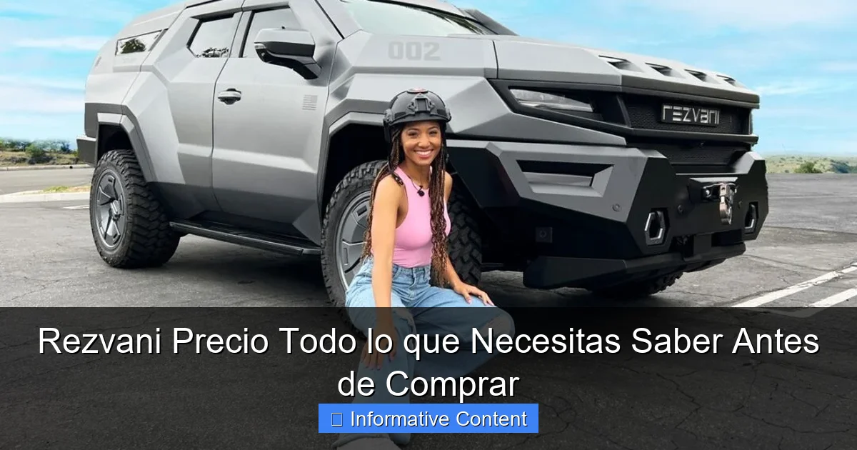 Rezvani Precio Todo lo que Necesitas Saber Antes de Comprar