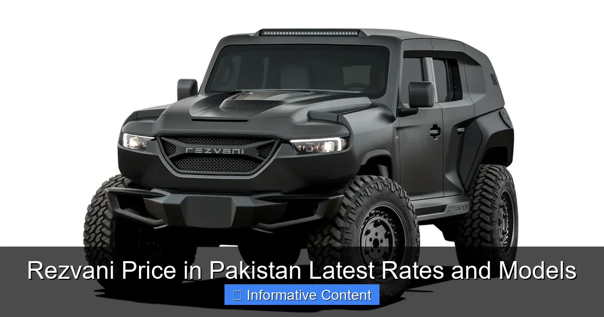 Rezvani Price in Pakistan Latest Rates and Models