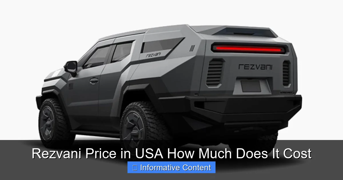 Rezvani Price in USA How Much Does It Cost
