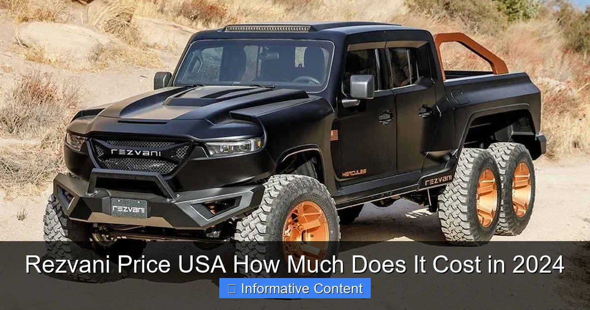 Rezvani Price USA How Much Does It Cost in 2024