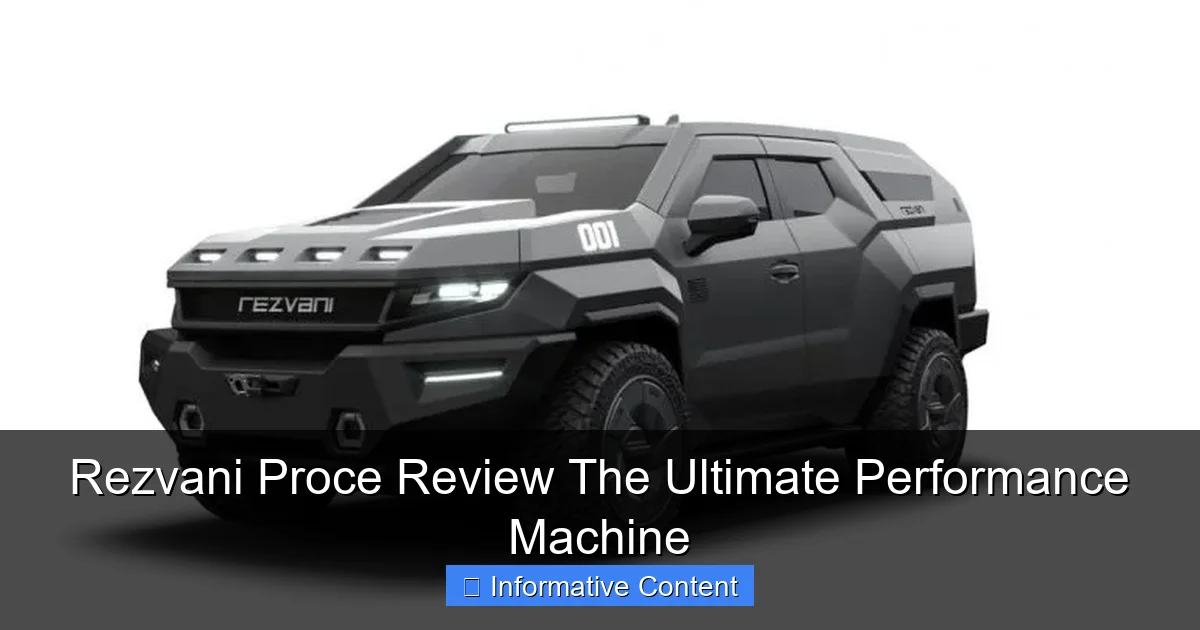 Rezvani Proce Review The Ultimate Performance Machine