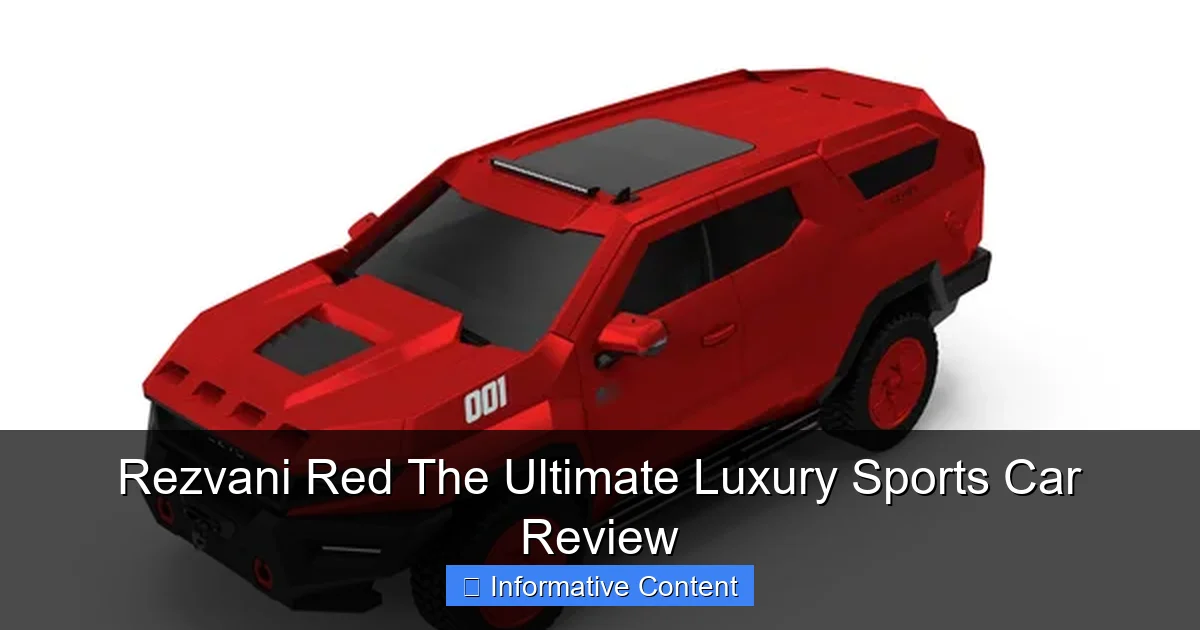 Rezvani Red The Ultimate Luxury Sports Car Review