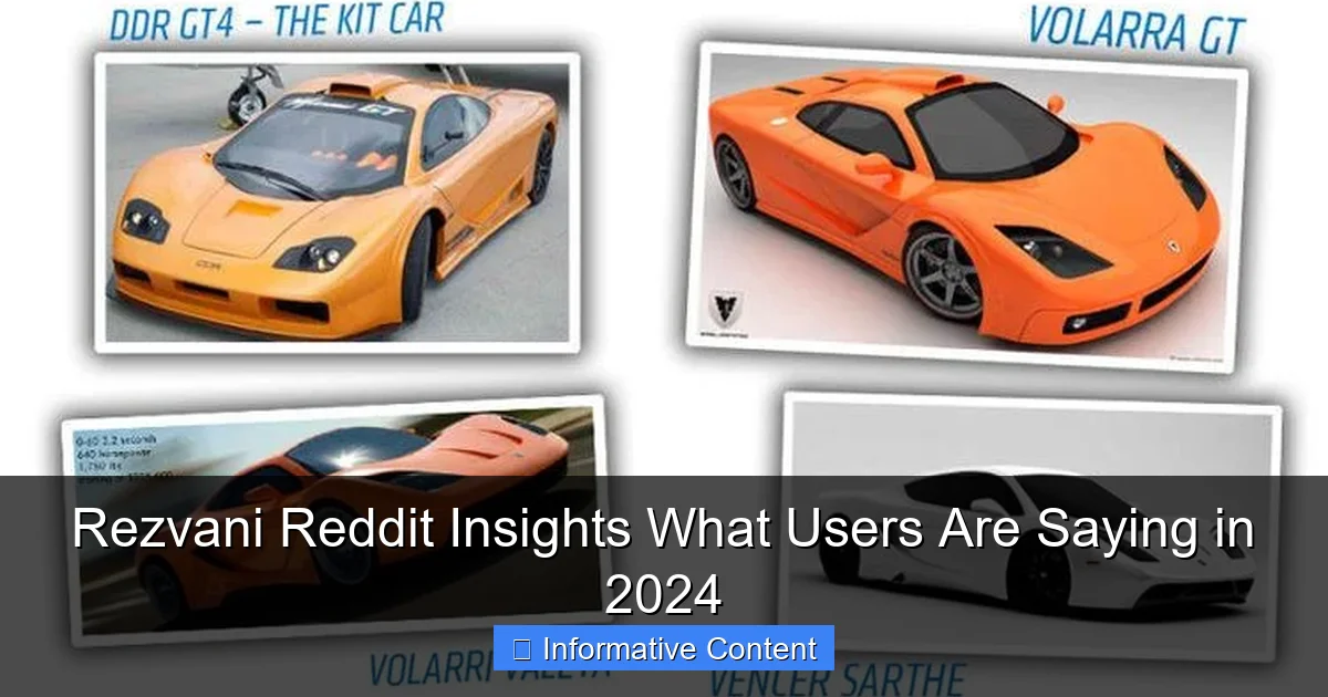 Rezvani Reddit Insights What Users Are Saying in 2024