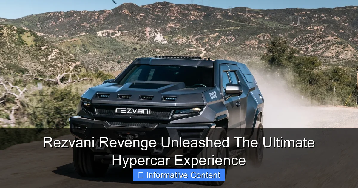 Rezvani Revenge Unleashed The Ultimate Hypercar Experience
