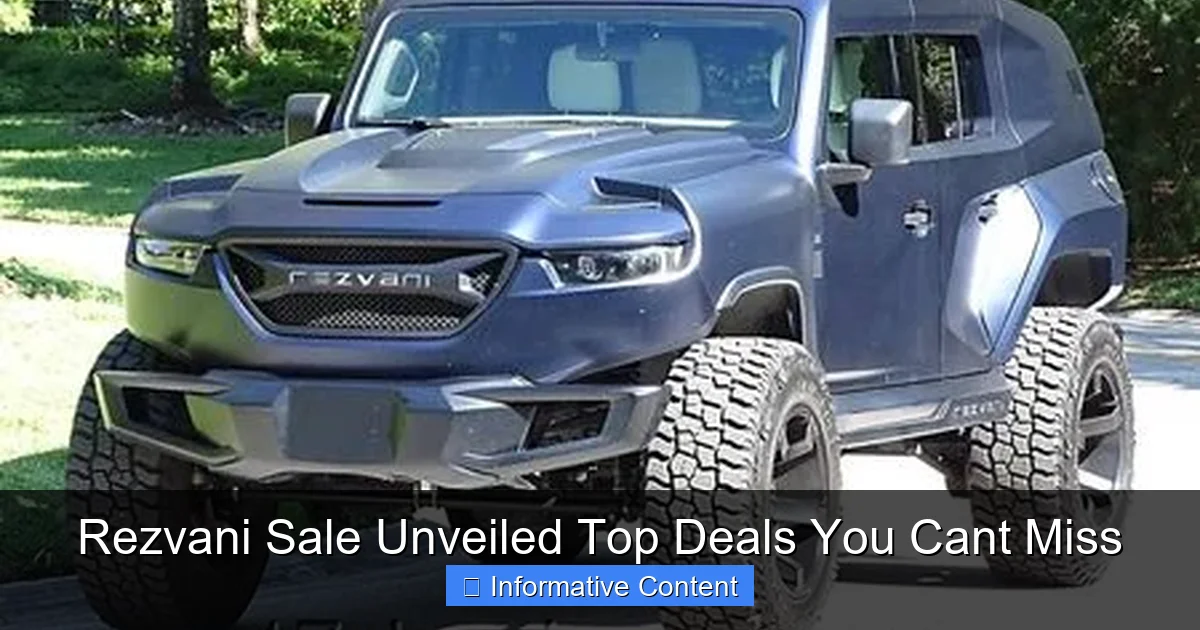 Rezvani Sale Unveiled Top Deals You Cant Miss