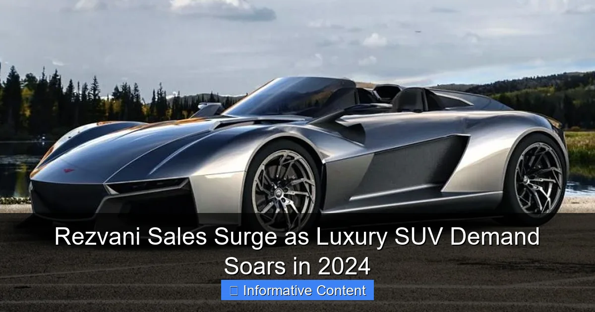 Rezvani Sales Surge as Luxury SUV Demand Soars in 2024