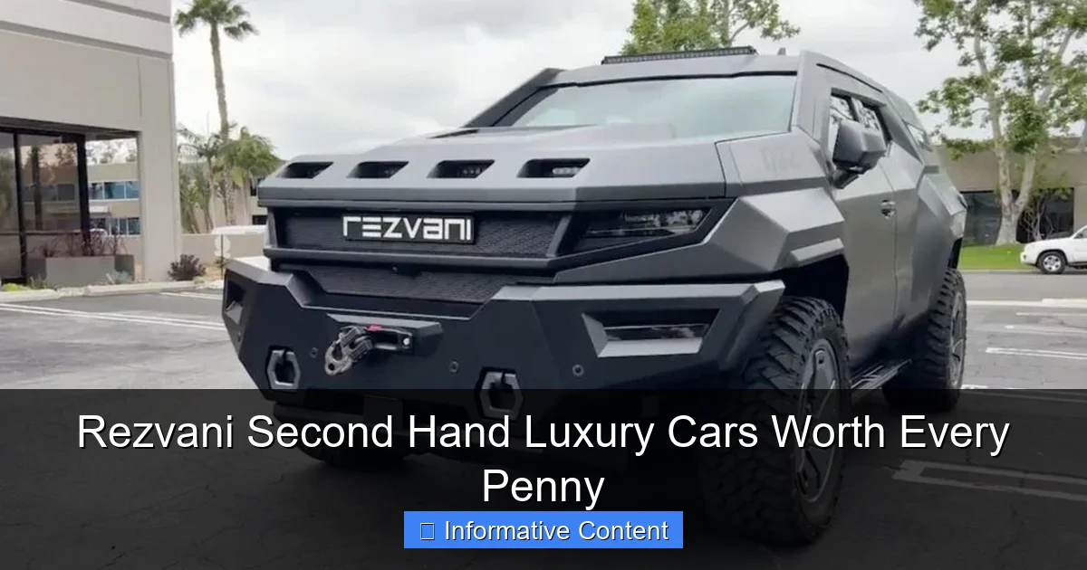 Rezvani Second Hand Luxury Cars Worth Every Penny