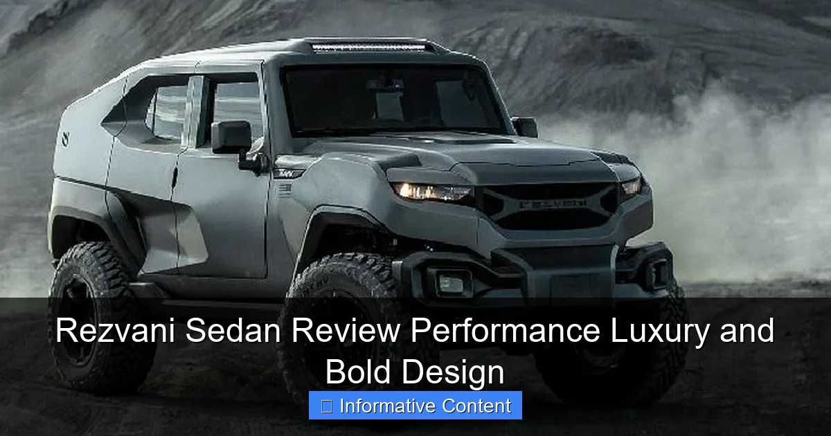 Rezvani Sedan Review Performance Luxury and Bold Design