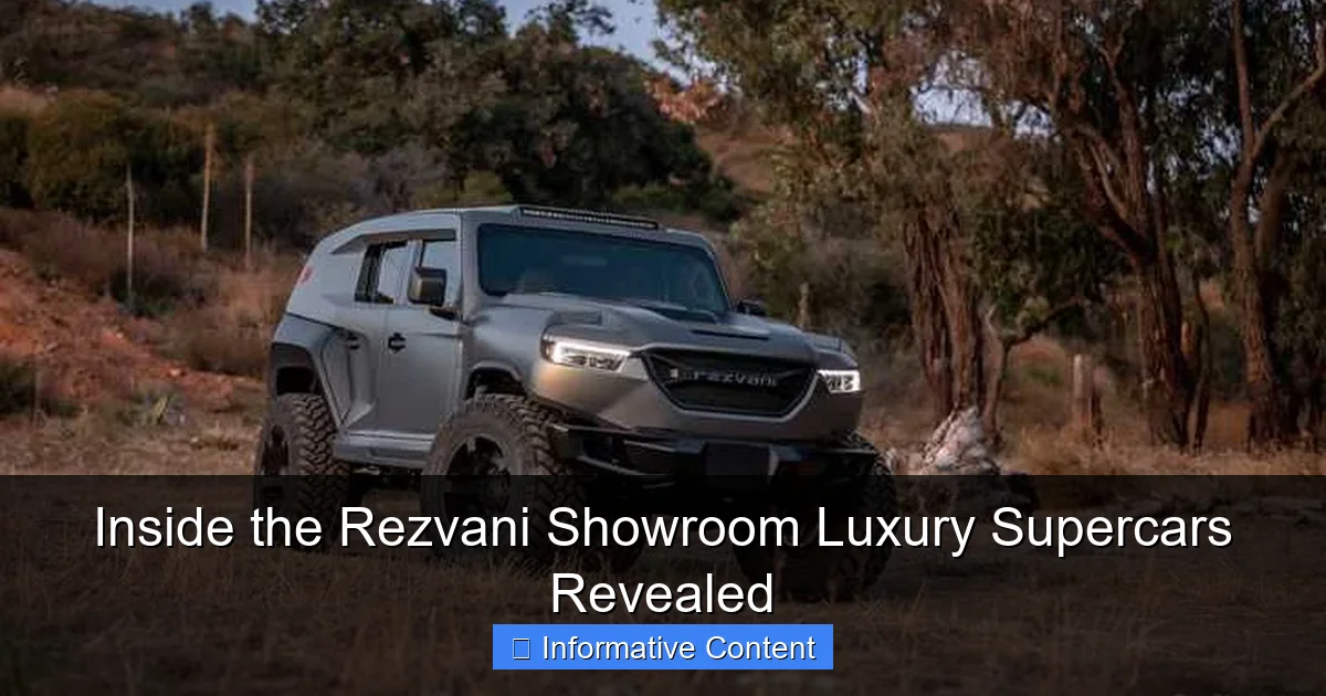 Inside the Rezvani Showroom Luxury Supercars Revealed