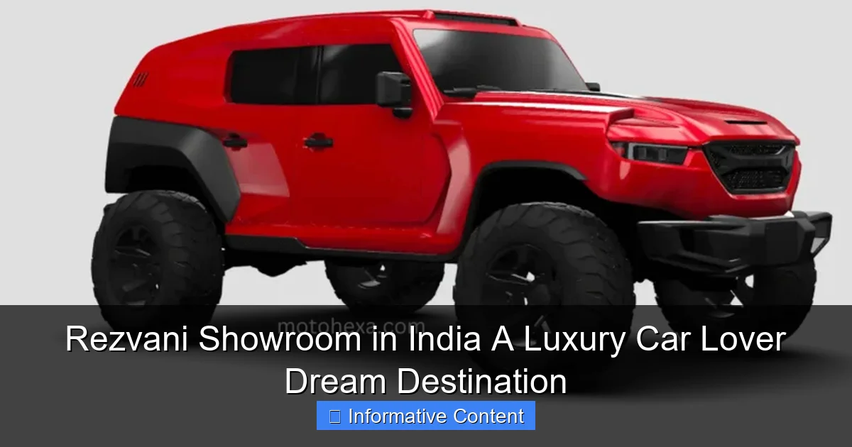 Rezvani Showroom in India A Luxury Car Lover Dream Destination