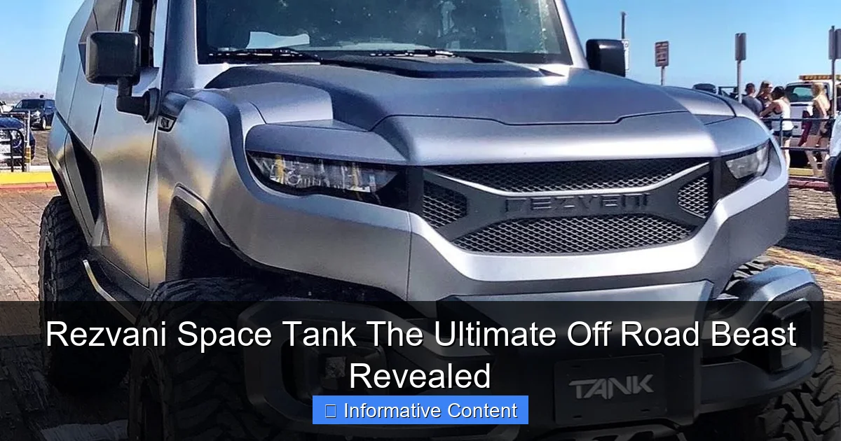 Rezvani Space Tank The Ultimate Off Road Beast Revealed