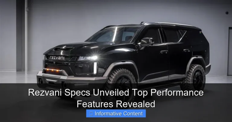Rezvani Specs Unveiled Top Performance Features Revealed