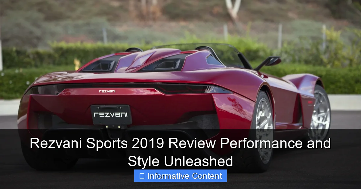 Rezvani Sports 2019 Review Performance and Style Unleashed